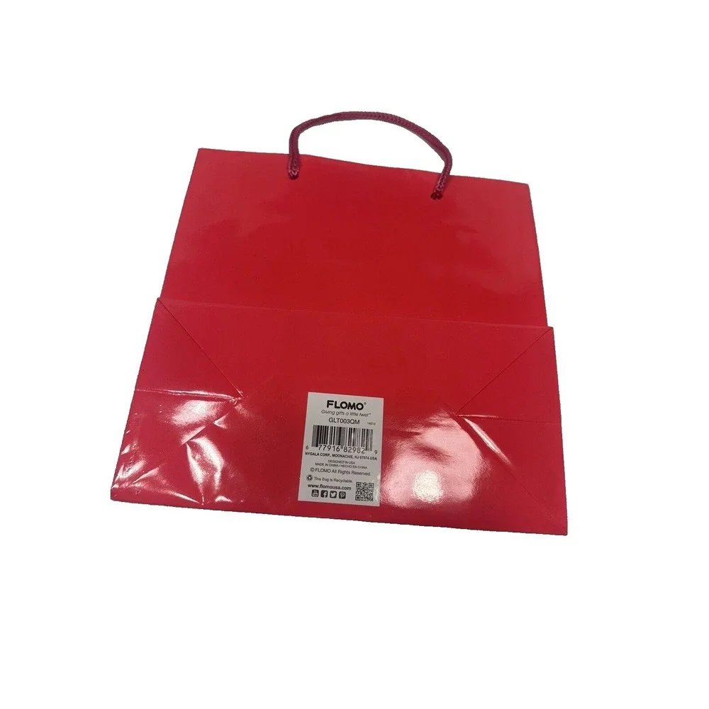 flomo party present gift bag glitter pink